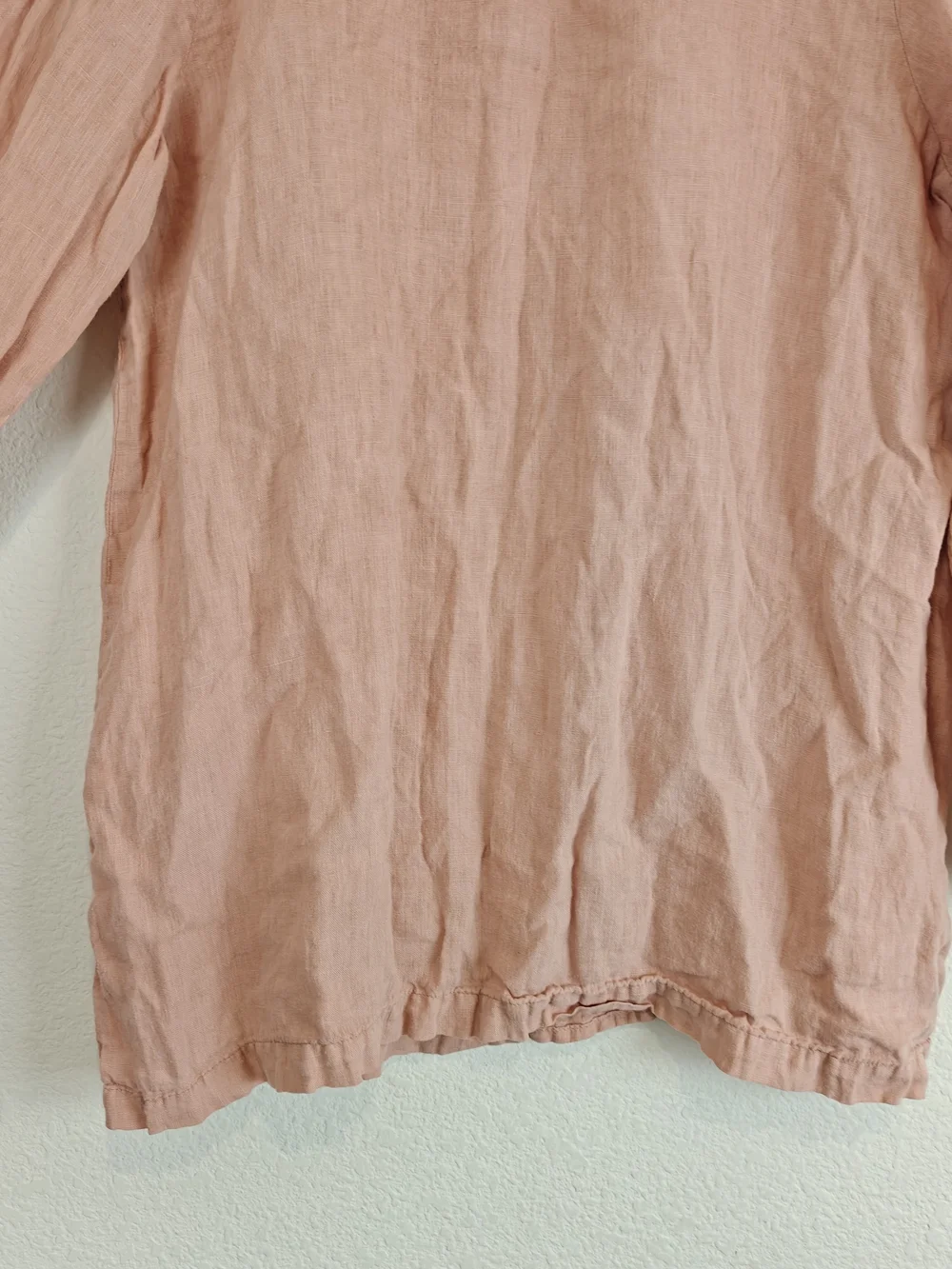 FLAX 100% Linen Pink Relaxed Fit Tunic Top | Coastal Cottagecore Boho Small - Picture 7 of 11